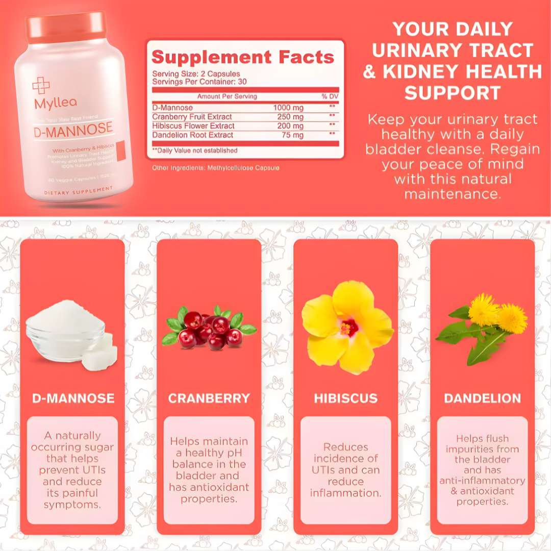Kaira™ D-Mannose Urinary Tract Health Capsules 1x (Upsell)